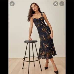Reformation Nikita Dress in Navy